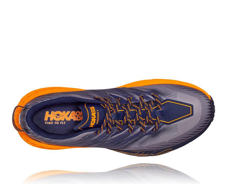 Chaussure Trail Hoka One One Speedgoat 4 Homme - Bleu/Orange - PSV-731582